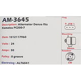 Alternator Cummins / Komatsu Excavators - Forklifts 24V 60A - AM-3645
