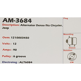 Alternator Chrysler / Jeep Cherokee / Wrangler 12V 90A - AM-3684