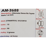 Alternator Toyota Auris1.6L VVTi 12V 90A - AM-3688