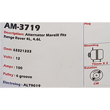 Alternator 12V 100A A127IM - AM-3719