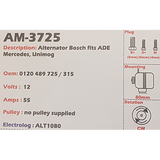 Alternator ADE / Mercedes-Benz 12V 55A K1 - AM-3725