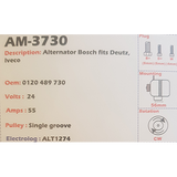 Alternator Deutz / Iveco 24V 27A K1 - AM-3730