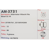 Alternator Nissan Hardbody 2.0L 12V 80A - AM-3731
