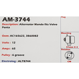 Alternator Volvo Penta - Marine 12V 65A - AM-3744