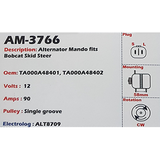 Alternator Bobcat Skid Steer 2002 12V 90A - AM-3766