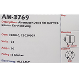 Alternator Daewoo/ Doosan - S210W Earthmoving 24V 60A  - AM-3769