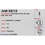 Alternator AAK JCB 2CX - 3CX - 4CX 12V 95A - AM-3813