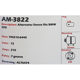 Alternator BMW (5-6-7 Series) 12V 210A - AM-3822