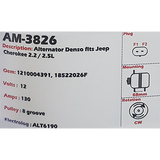 Alternator Jeep Cherokee 2.2L - 2.5L 12V 130A - AM-3826