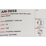 Alternator AAN John Deere / Fendt / Deutz 12V 150A - AM-3858