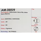 Alternator AAK John Deere Marine 24V 55A - AM-3859