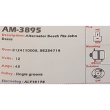 Alternator John Deere 5303, 5403 - 2.9L 3029T-ENGINE 12V 43A GCM1 - AM-3895
