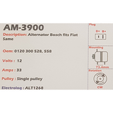 Alternator Fiat / SAME - AGRICULTURAL 12V 33A G1 - AM-3900