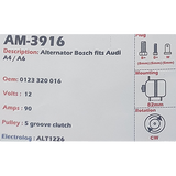 Alternator Audi A4 - A6 12V 90A KC - AM-3916