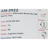 Alternator Audi / Volkswagen Golf IV - Polo 12V 90A KCB1 - AM-3922