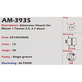 Alternator Nissan 2.5L - 2.7L Diesel / Kia 12V 70A - AM-3935
