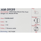 Alternator Mazda BT50 / Ford Ranger 2.2L TDCi 2011-Onwards 12V 110A B3 - AM-3939