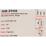 Alternator Actros / Atego / Citaro 24V 100A NL1 - AM-3948