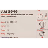 Alternator Thermo King 12V 90A K1 - AM-3949