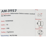 Alternator Mercedes-Benz 12V 190A  - AM-3957