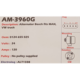 Alternator MAN 24V 120A HD10LEB - AM-3960G