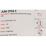 Alternator Audi / Volkswagen 12V 140A E8 - AM-3961