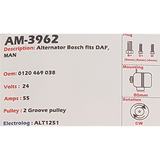 Alternator DAF / MAN 24V 55A N1 - AM-3962