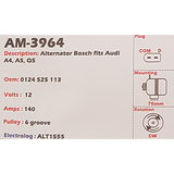Alternator Audi A4 - A5 - Q5 12V 140A E8 - AM-3964
