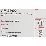 Alternator AAN Deutz / KHD 24V 80A - AM-3969