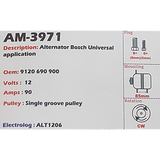 Alternator Universal 12V 90A N1 - AM-3971