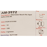 Alternator Opel Astra / Zafira 12V 120A NCB1 - AM-3972