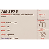 Alternator Ford / Volvo 12V 180A EL8 - AM-3975