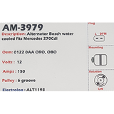 Alternator Mercedes-Benz C270 CDI - ML270 CDI (W203 - W163) 12V 150A NFB2 - AM-3979