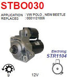 Starter Volkswagen Jetta / Golf IV 1.6L - 1.6i / Beetle 2.0i 98 / Cabriolet/ Polo classic/ Audi A3 DB 12V 9T 1.1KW   - STBO030
