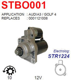 Starter Volkswagen Beetle Golf Jetta Sharan/ Audi A3 - TT DB 12V 10T 1.1KW   - STBO001