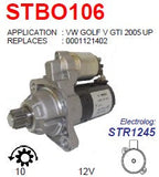 Starter Volkswagen Golf V GTi (2005 onwards) RF70M25 12V 10T 1.1KW   - STBO106