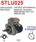 Starter Volkswagen Golf Jetta S90 12V 9T 1.4KW  - STLU025