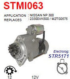 Starter M2T Nissan NP300 Hardbody - Hi- Rider 2.5L TDI (2002-Onwards) 12V 12T 2.2KW - STMI063