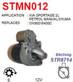 Starter Kia Sportage 2.0L petrol manual 12V 8T  - STMN012