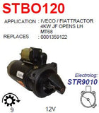 Starter Fiat 640 Tractor MT68 12V 9T 3.0KW   - STBO120