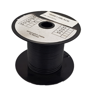 WIRE AUTO SINGLE 1,00mm² BLACK (10m spool) - 1100100BK