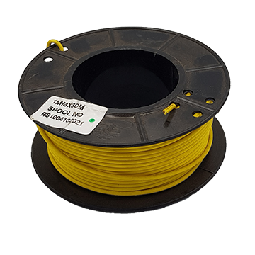 WIRE AUTO SINGLE 1,00mm² YELLOW (30m spool) - 1100100YL