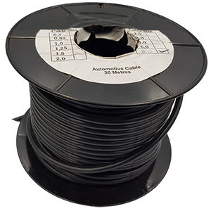 WIRE AUTO SINGLE 8,00mm² BLACK (30m spool) - 1100800BK