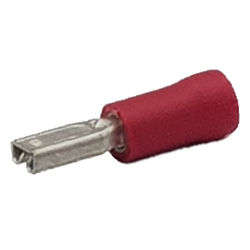 TERMINAL RED SPADE 2.6MM Insulated, 50 pack - T559